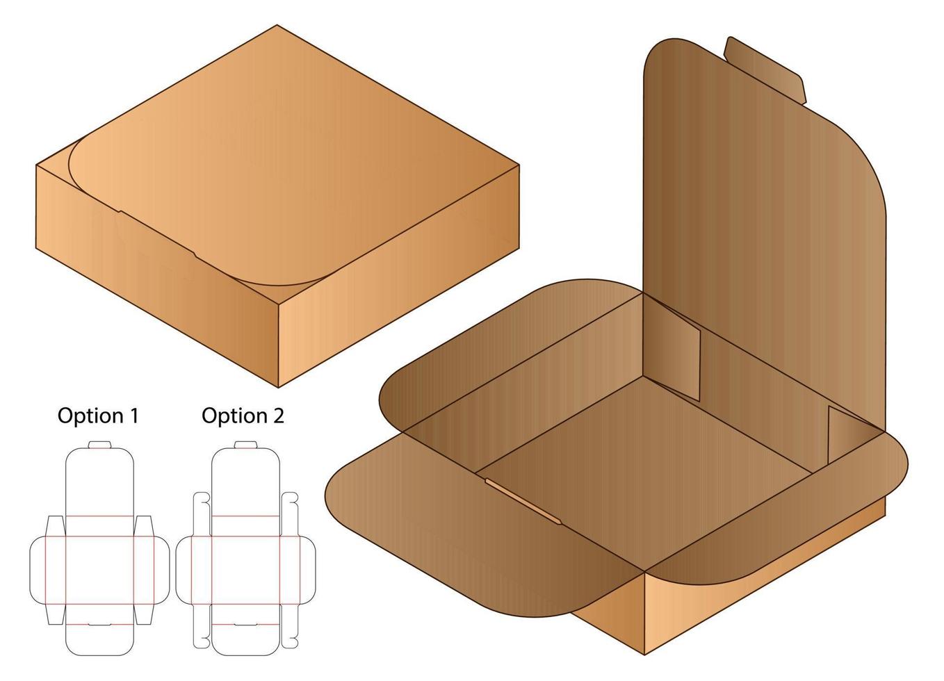 conception de modèle découpé à l'emporte-pièce d'emballage Webbox. Maquette 3D vecteur