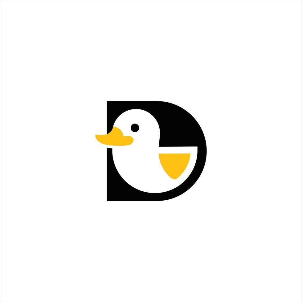 peu noir canard icône logo vecteur