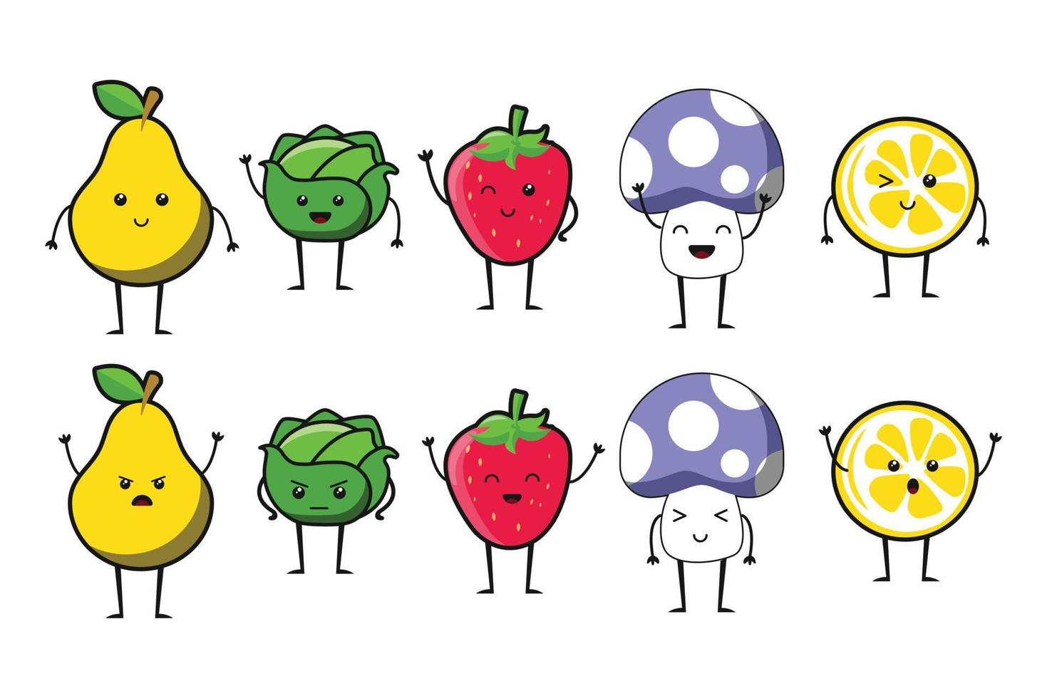 mignonne kawaii icône illustration personnage dessin animé vecteur visage conception Contexte nourriture Japonais élément sucré emoji graphique émoticône,