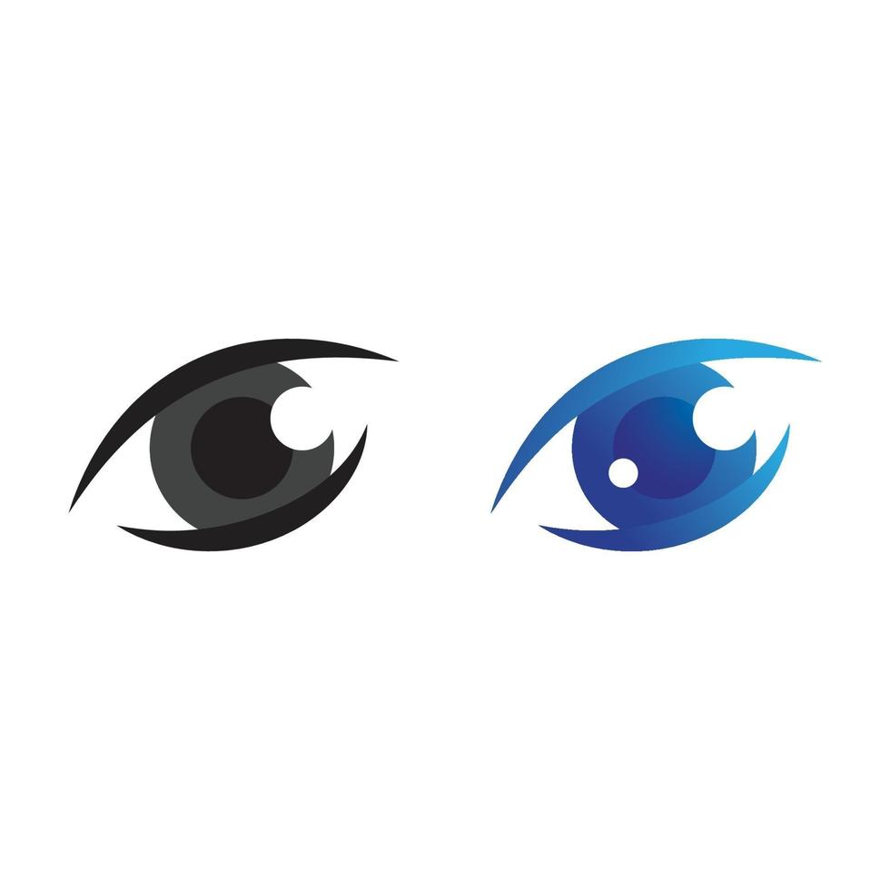 création de logo vectoriel de soins oculaires, modèle d'icône
