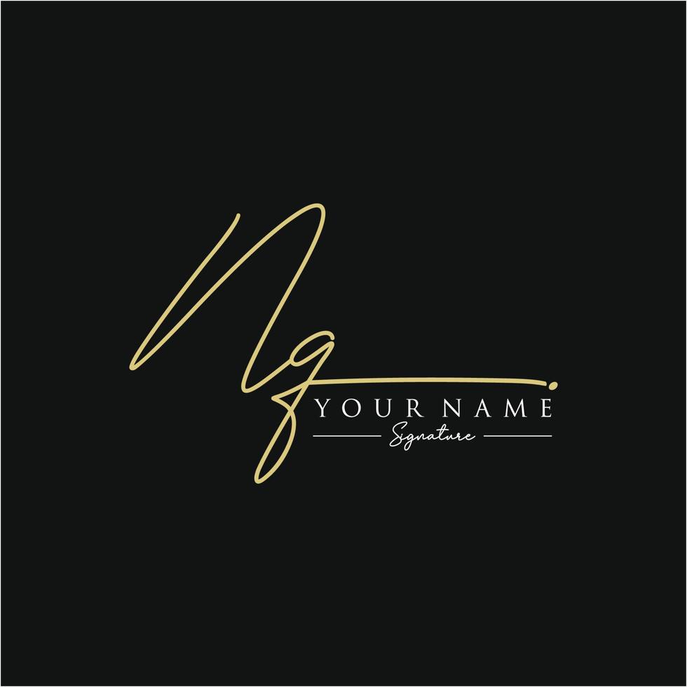 lettre nq signature logo template vecteur