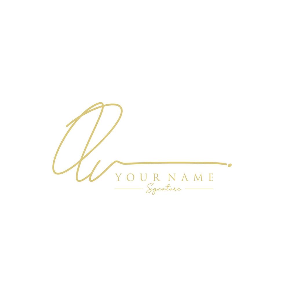 lettre qv signature logo template vecteur