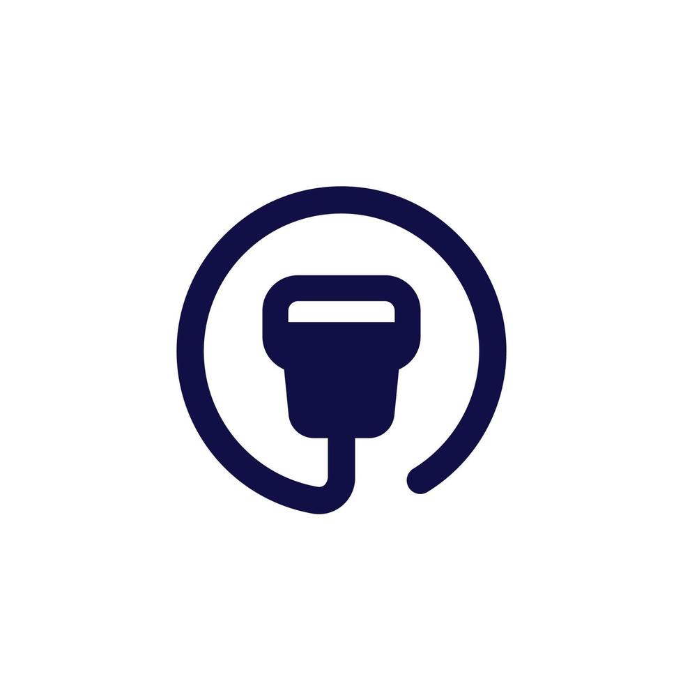 logo d & # 39; échographie, icône ronde de vecteur
