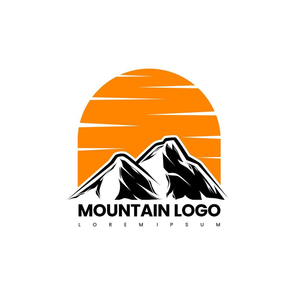 gratuit vecteur illustration de le montagne, Extérieur aventure. Facile logo conception