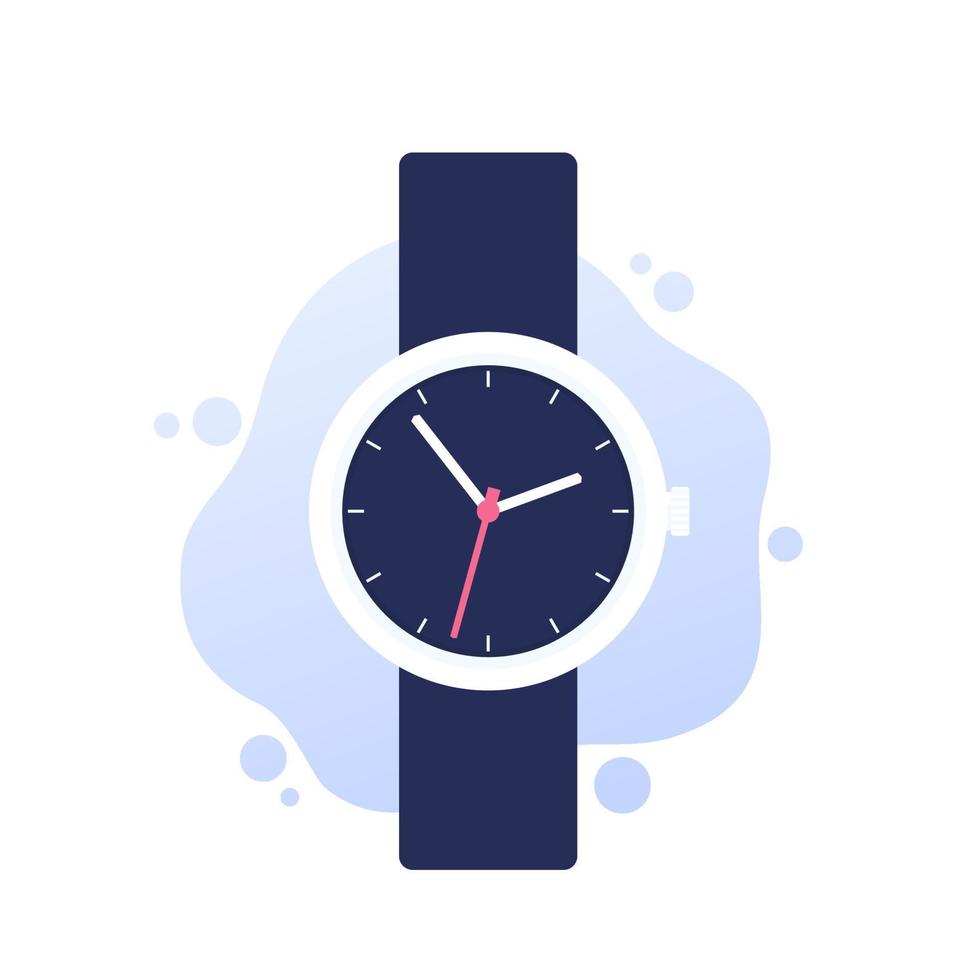 montre, icône de vecteur de montre-bracelet minimal