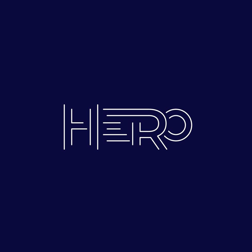 création de logo de héros, vecteur de ligne