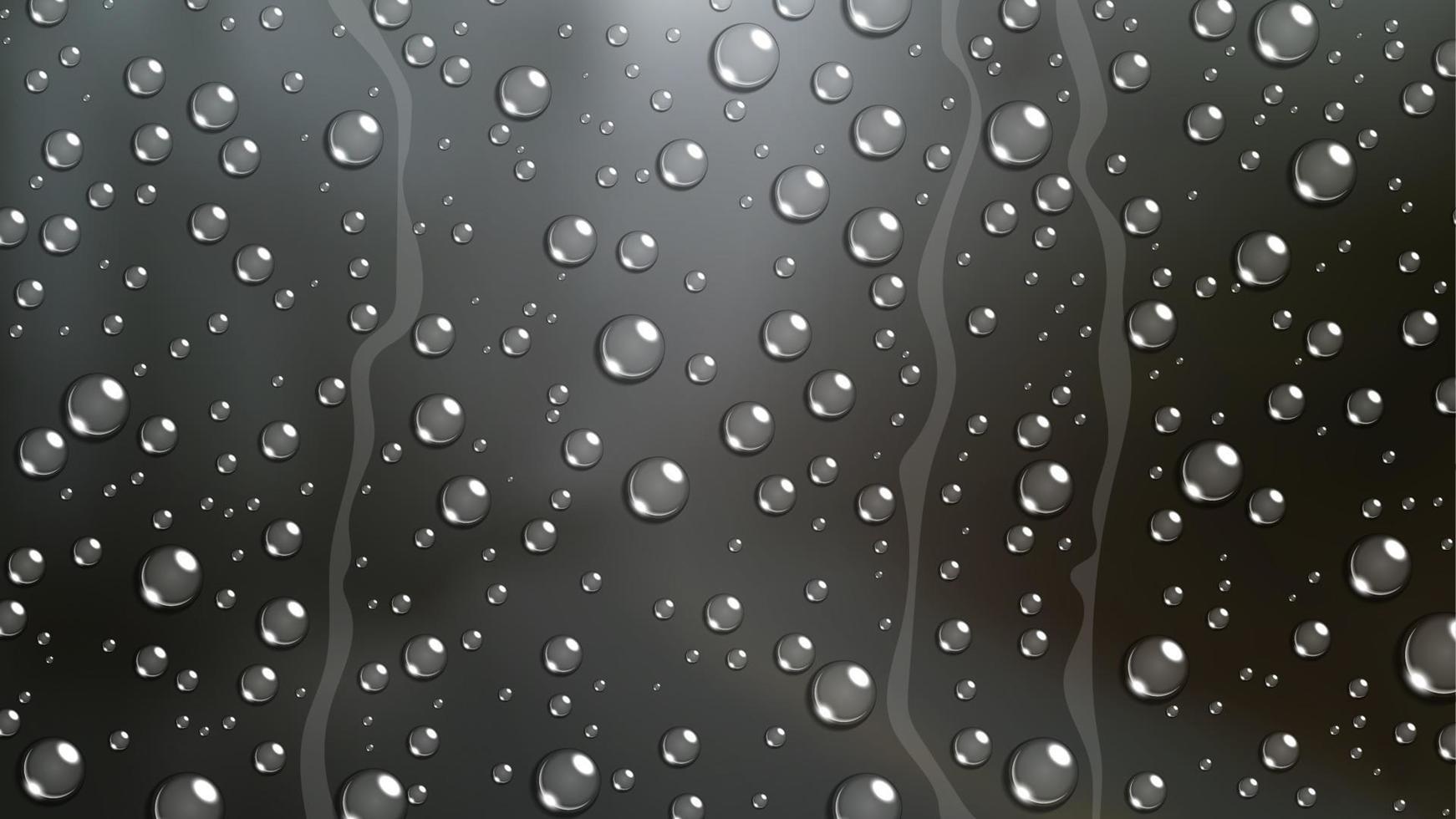 pluie laissez tomber sur pare-brise voiture fenêtre avec flou nature, vecteur illustration