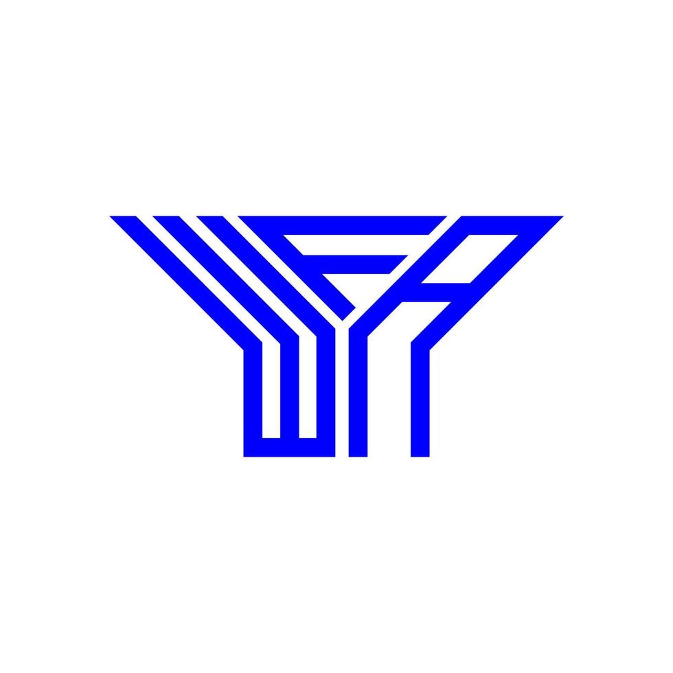 conception créative du logo wfa letter avec graphique vectoriel, logo wfa simple et moderne. vecteur