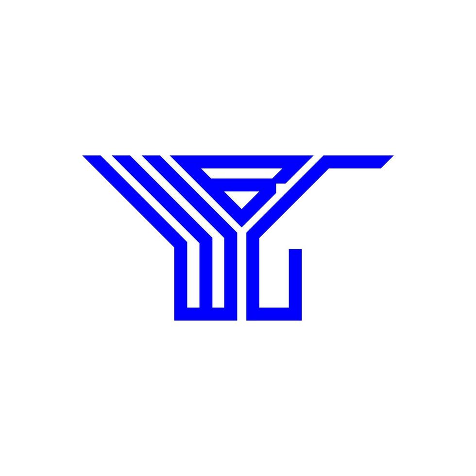 conception créative du logo wbl letter avec graphique vectoriel, logo wbl simple et moderne. vecteur