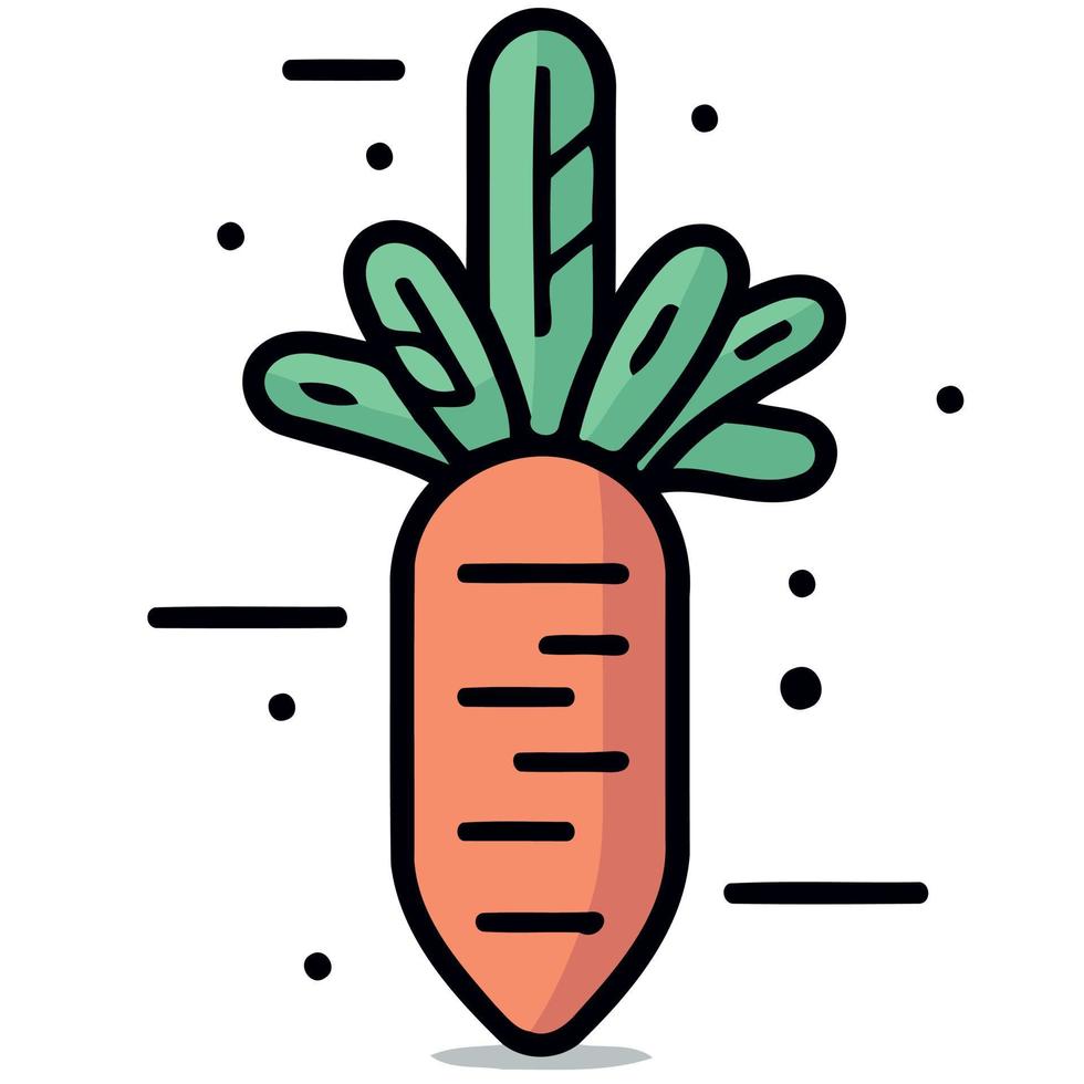 légume nourriture une carotte vecteur