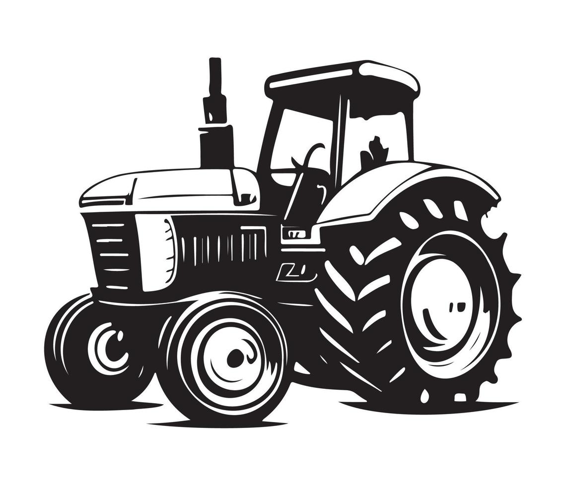 moderne ferme tracteur agricole machinerie illustration vecteur