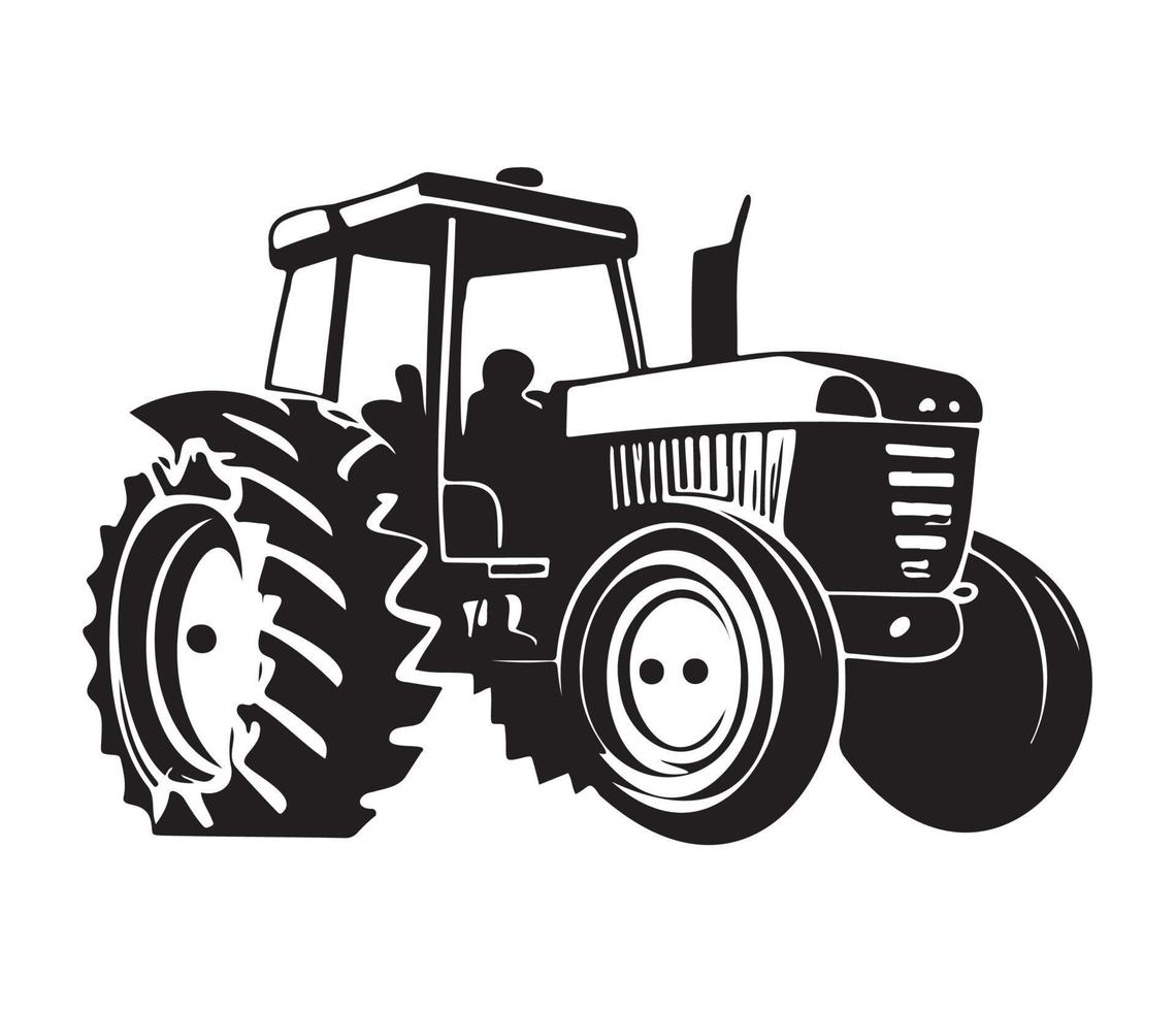 moderne ferme tracteur agricole machinerie illustration vecteur