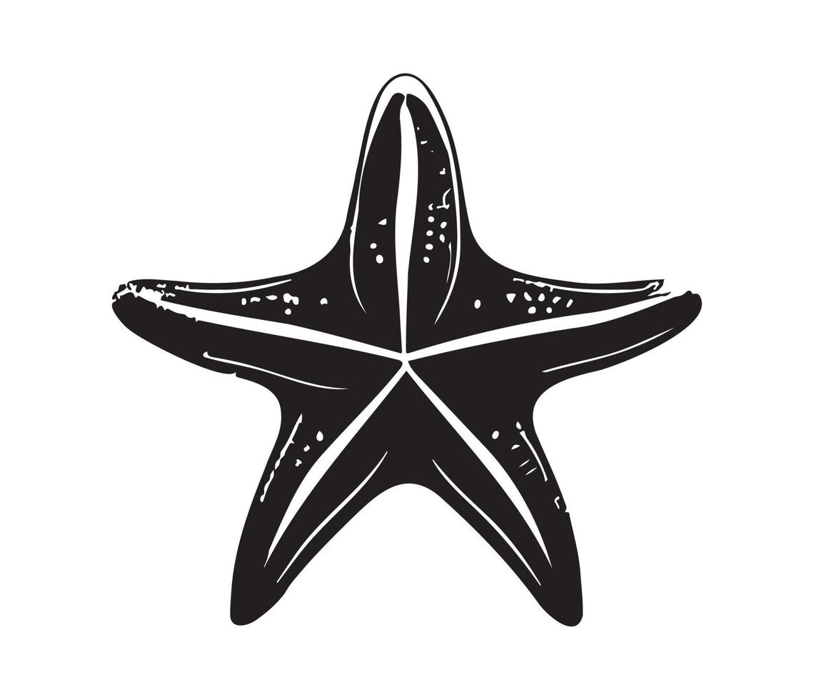 mer étoile poisson Marin, illustration de une étoile de mer vecteur