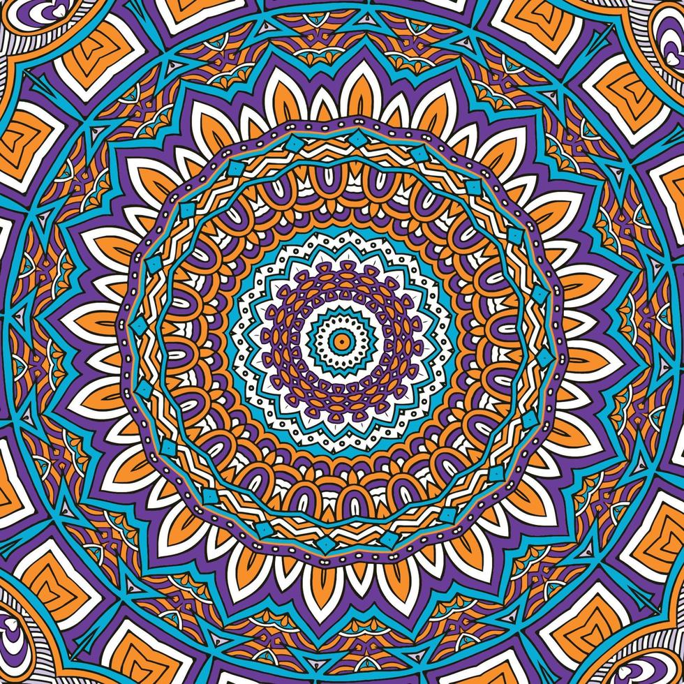 une coloré mandala modèle Contexte avec une cercle dans le centre vecteur