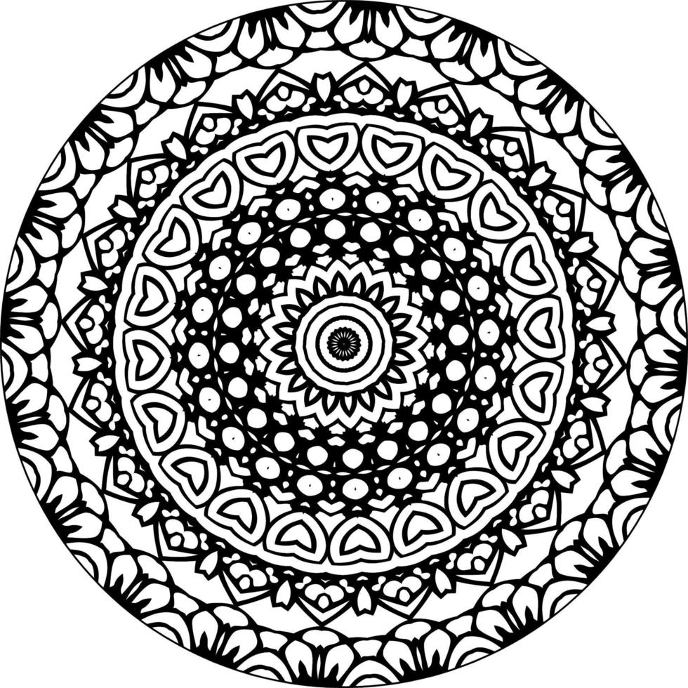 décoratif mandala avec classique floral éléments sur blanc Contexte. sans couture abstrait modèle. adapté pour coloration livre, emballage papier, emballage. vecteur