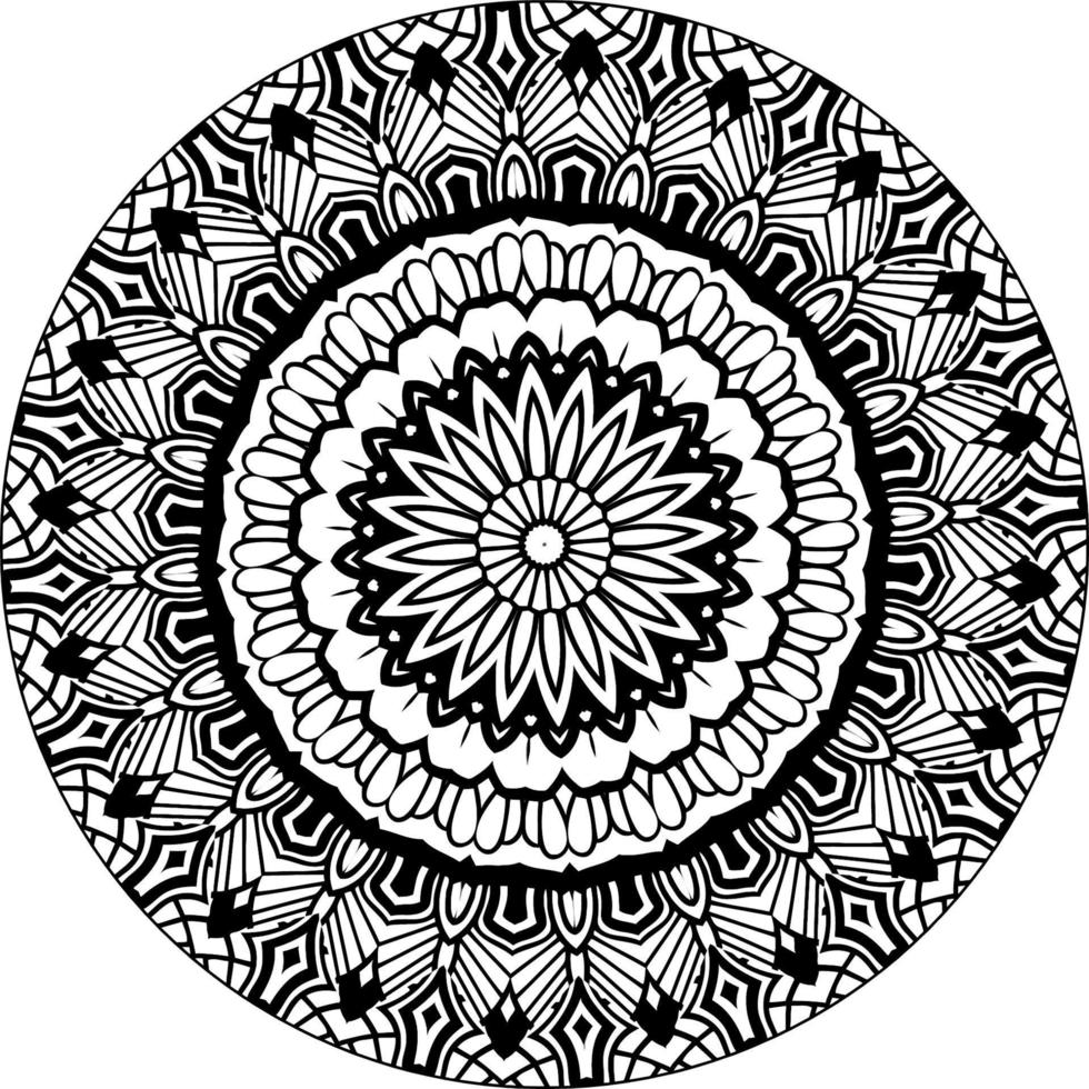 facile circulaire modèle dans forme de mandala pour henné, Mehndi, tatouage, décoration. décoratif ornement dans ethnique Oriental style. vecteur