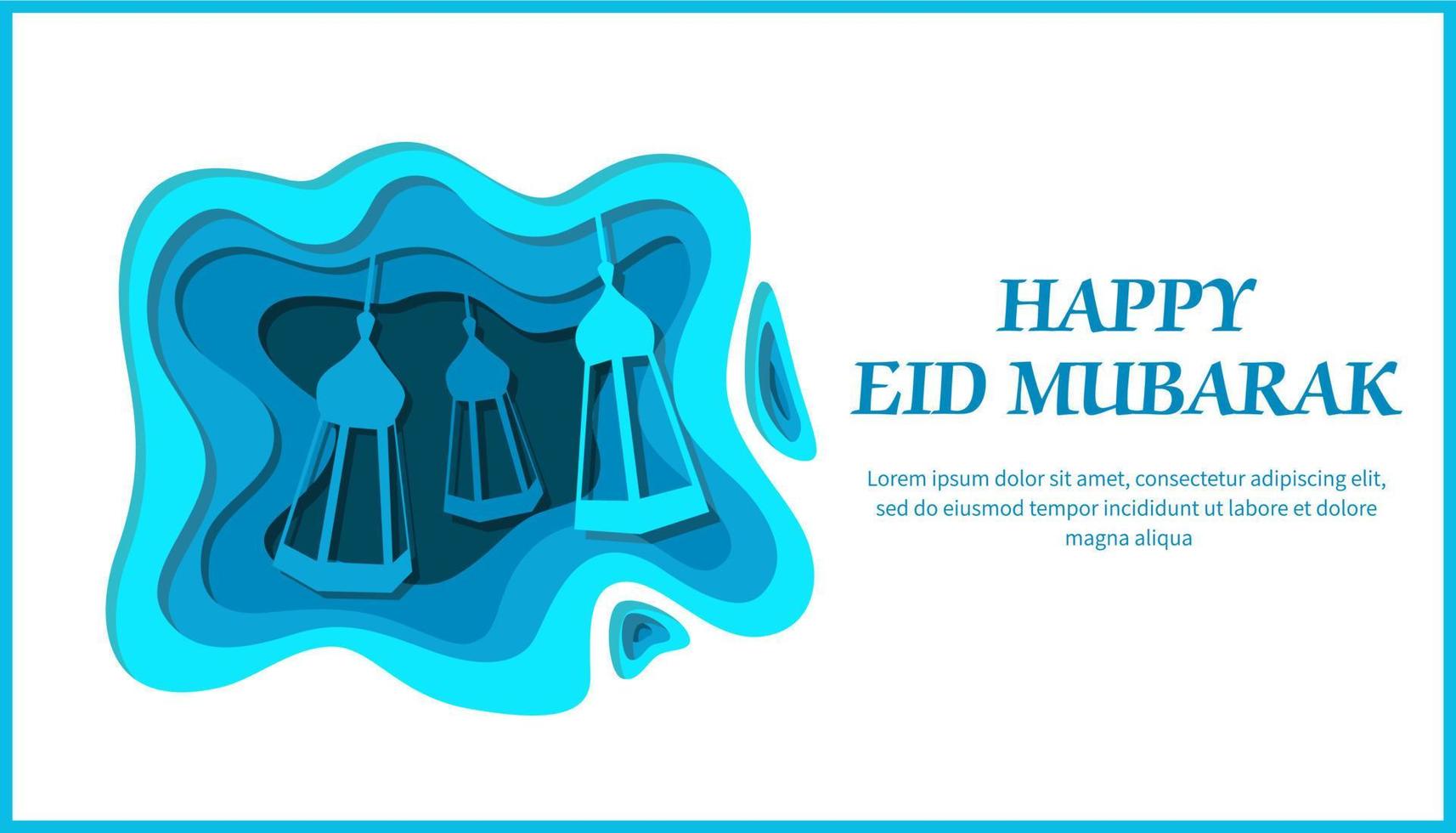 eid mubarak salutation carte pour une musulman vecteur