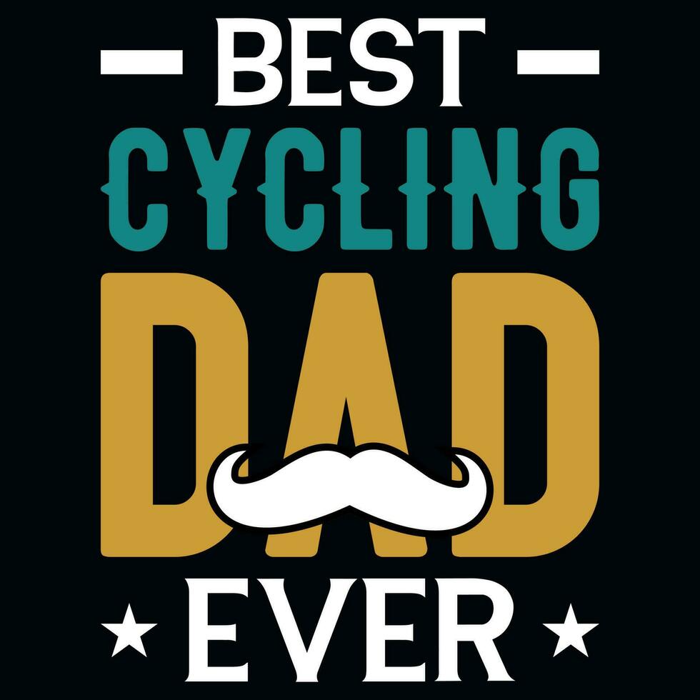 meilleur cyclisme papa déjà T-shirt conception vecteur