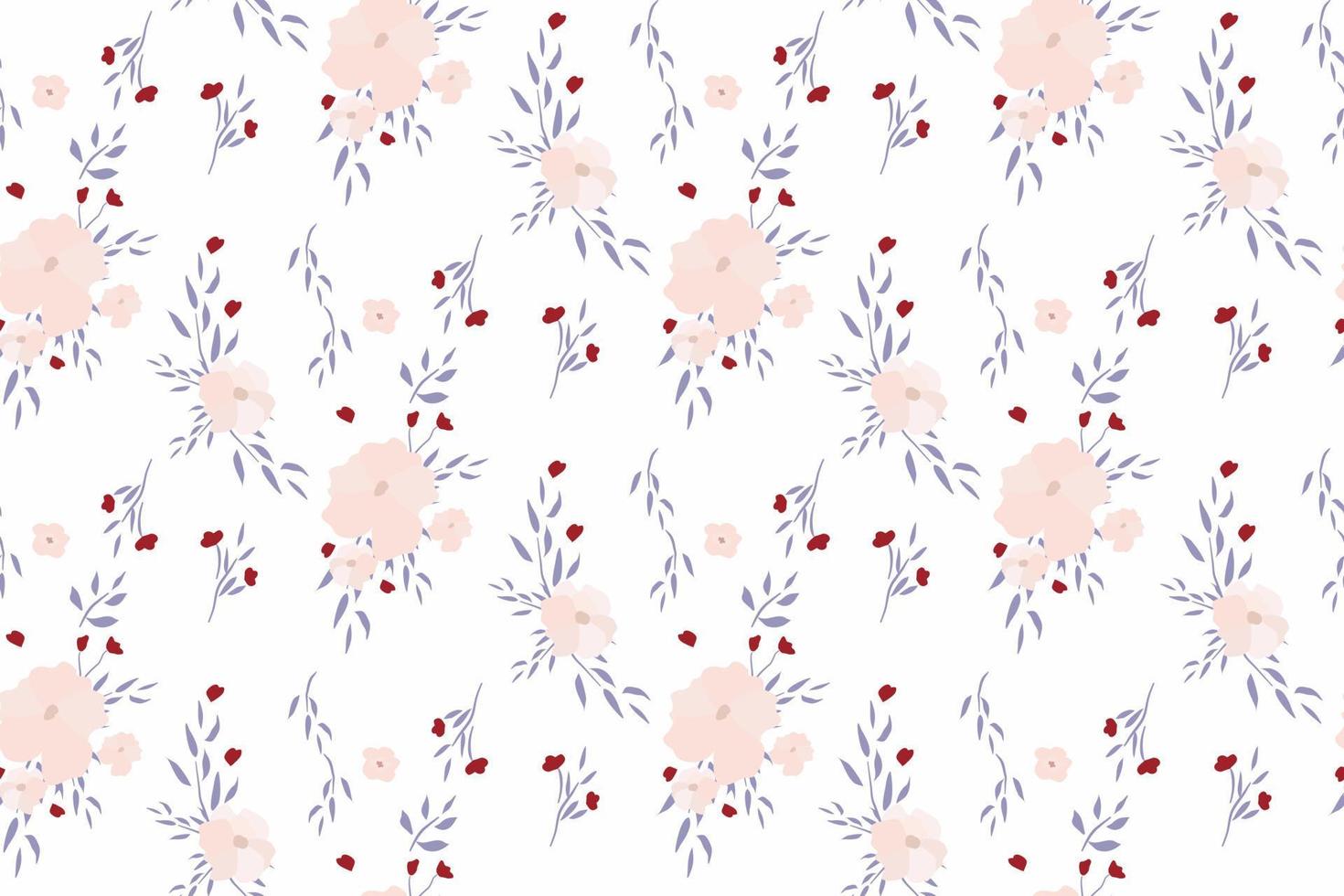 mignonne pastel floral sans couture modèle conception main dessin vecteur illustration pour textile en tissu intérieur etc