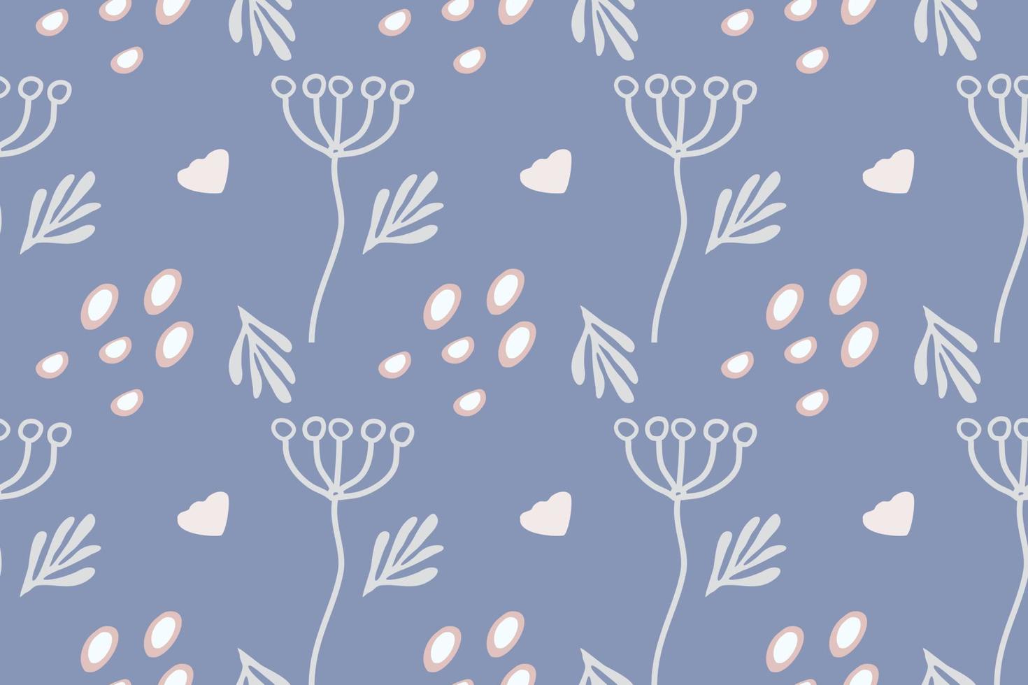 mignonne pastel floral sans couture modèle conception main dessin vecteur illustration pour textile en tissu intérieur etc