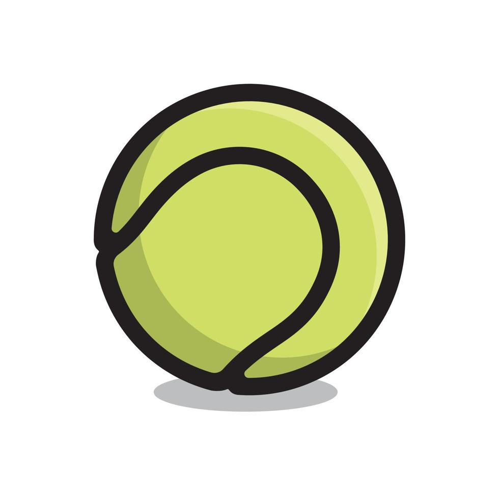 tennis Balle icône isolé vecteur illustration.