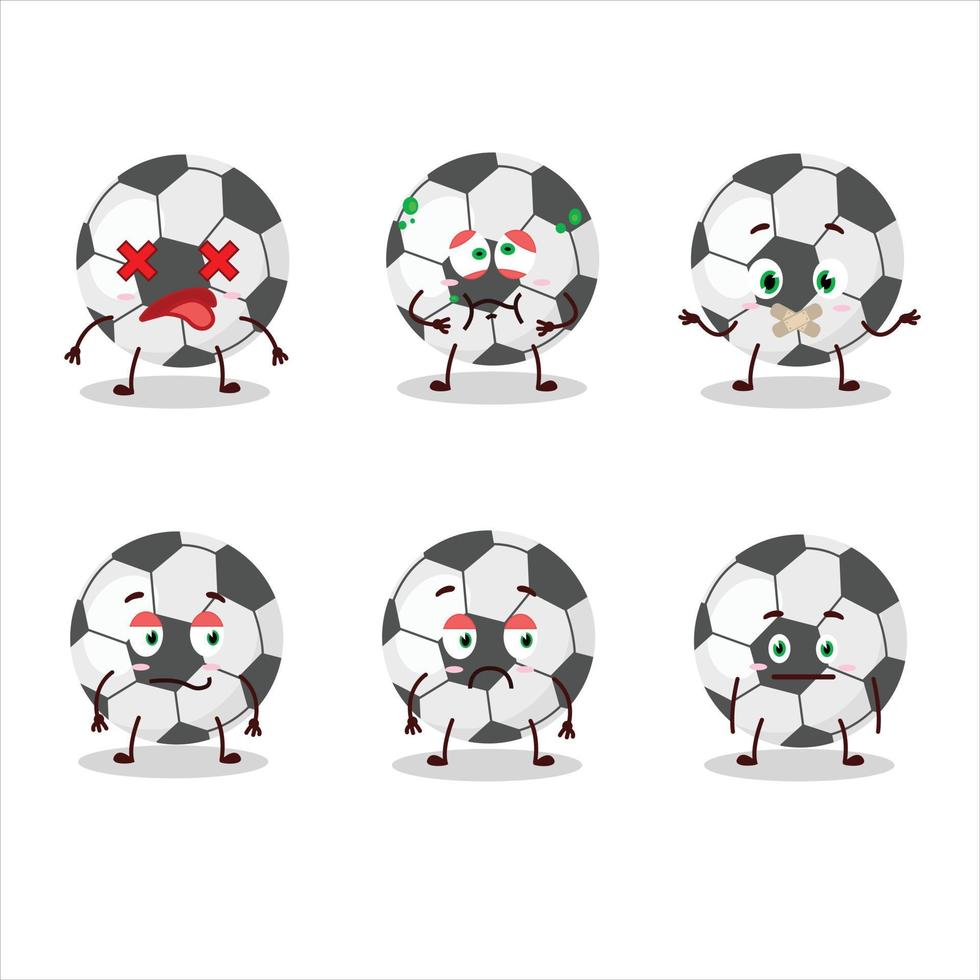 football Balle dessin animé personnage avec Nan expression vecteur