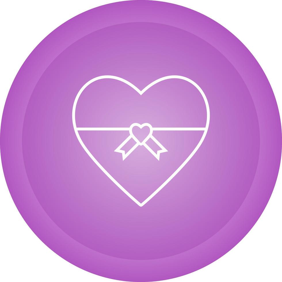 icône de vecteur de cadeau en forme de coeur