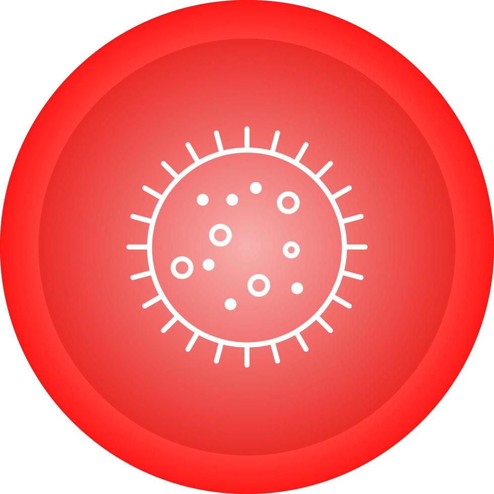 bactérie dans l'icône de vecteur de diapositive