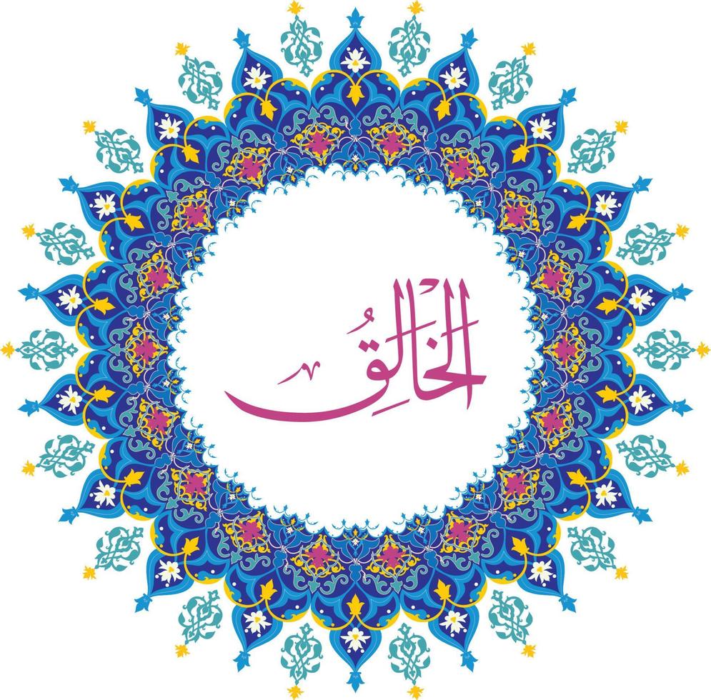 Al khaaliq 99 des noms de Allah avec sens et explication vecteur