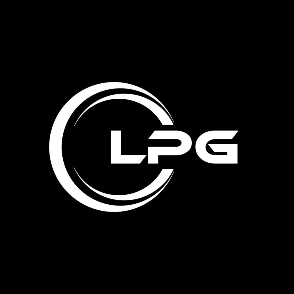 lpg lettre logo conception dans illustration. vecteur logo, calligraphie dessins pour logo, affiche, invitation, etc.