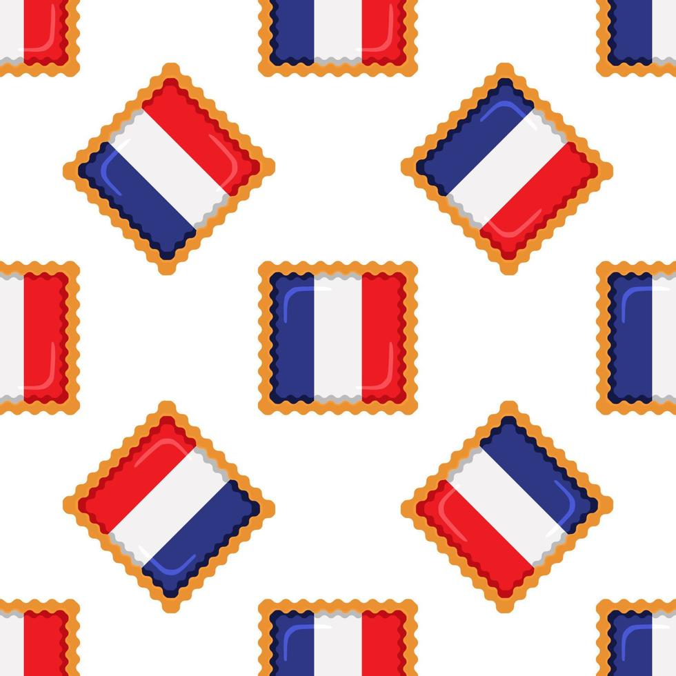 modèle biscuit avec drapeau pays France dans savoureux biscuit vecteur