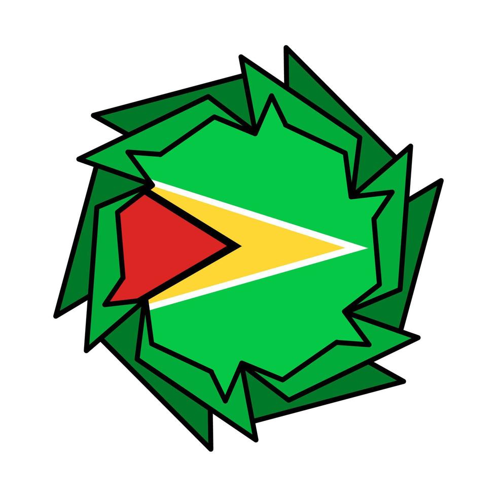 Guyane drapeau icône, illustration de nationale drapeau conception avec élégance concept, parfait pour indépendance conception vecteur