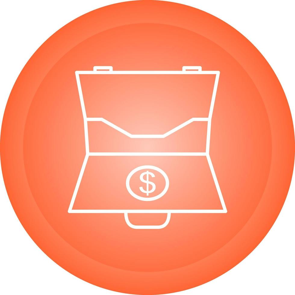 icône de vecteur de porte-documents dollar