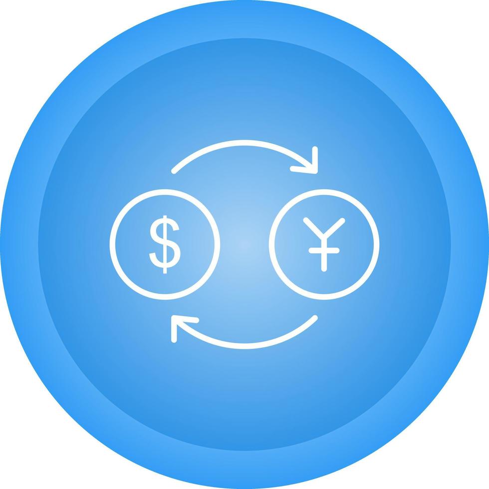 icône de vecteur dollar en yen