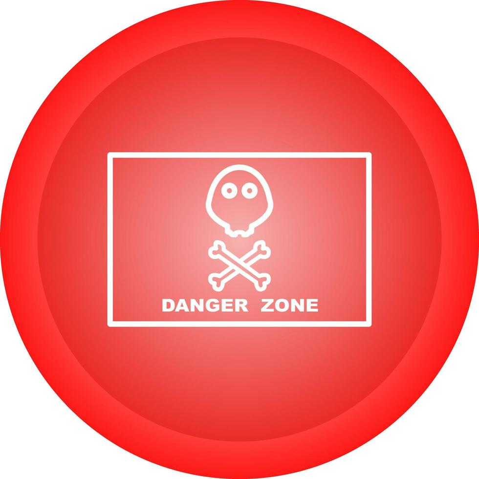 icône de vecteur de zone de danger