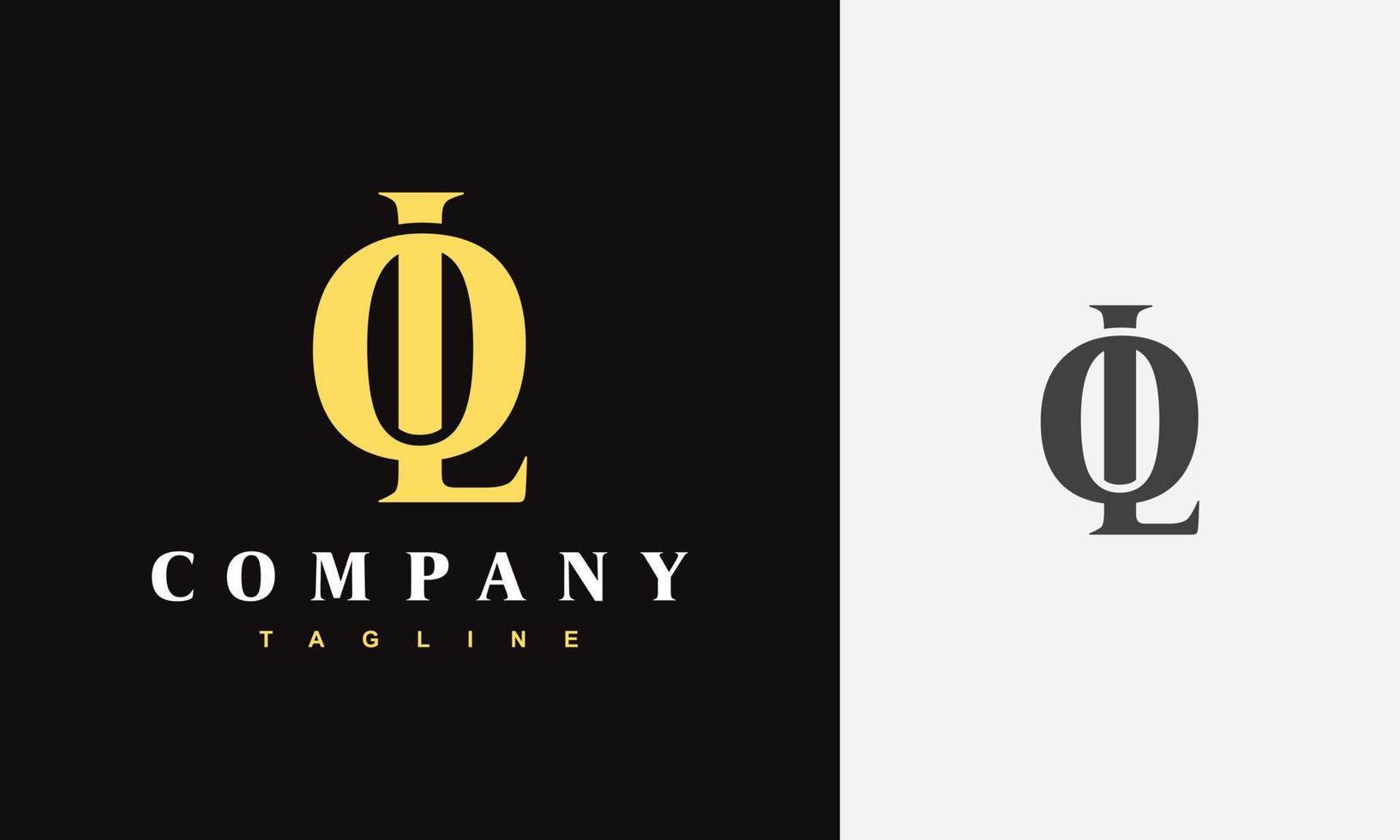 luxe monogramme lettre ol logo vecteur