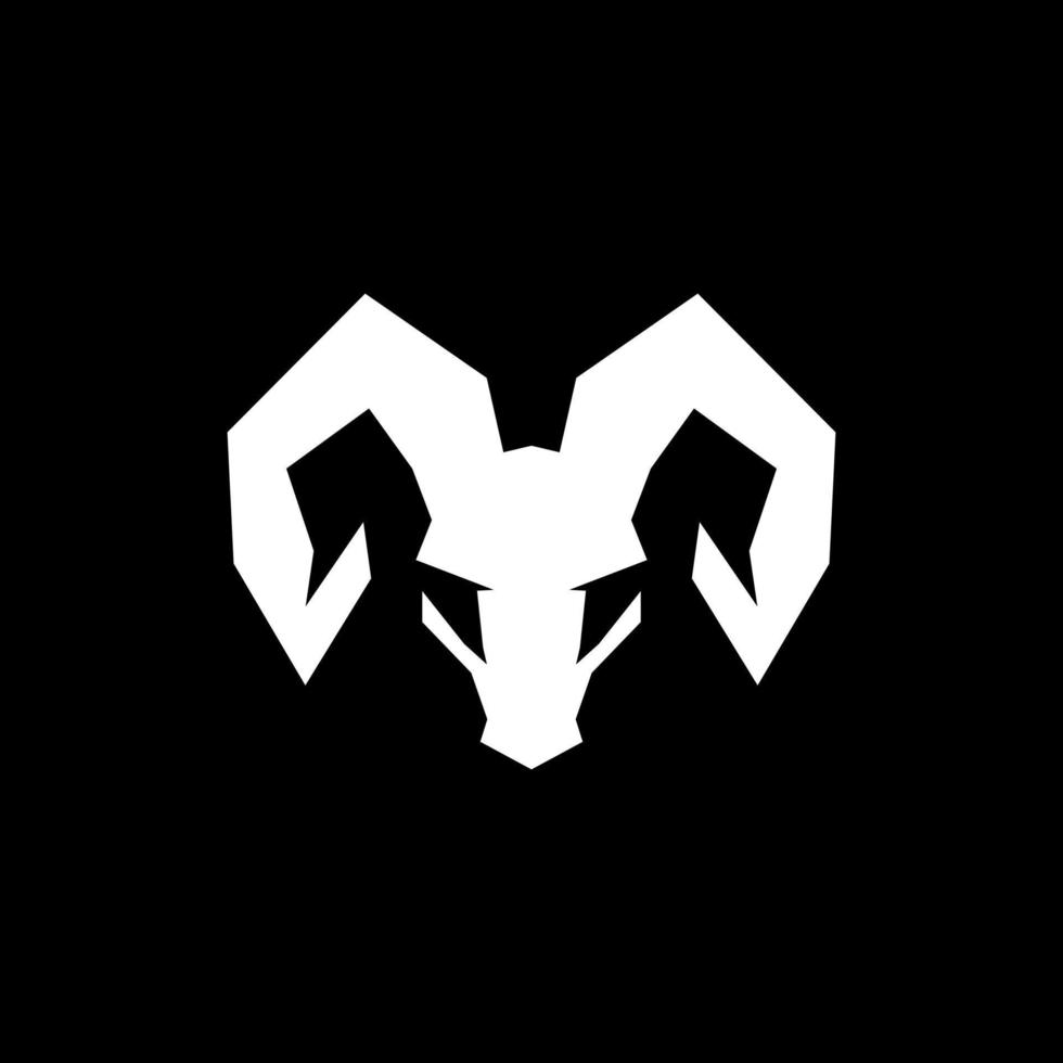 chèvre visage géométrique moderne logo conception vecteur
