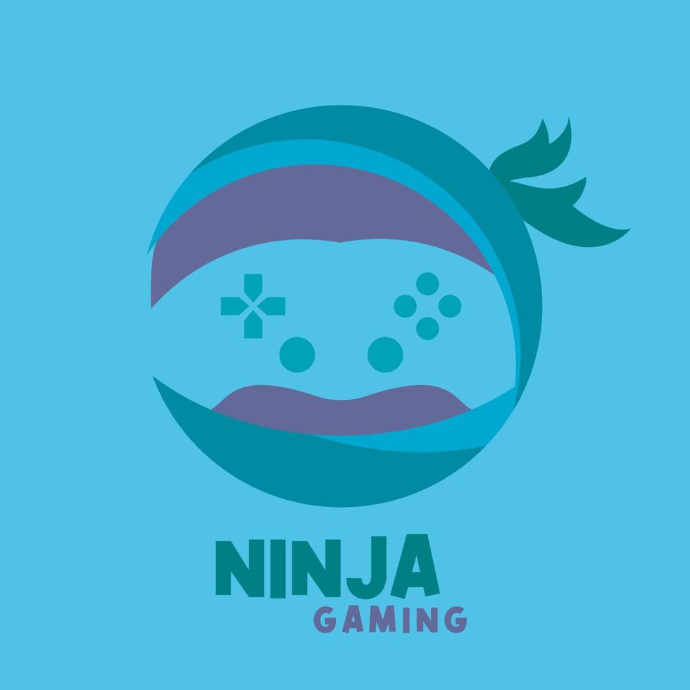 ninja Jeu logo modèle. adapté pour club logos, entreprises. vecteur illustration.