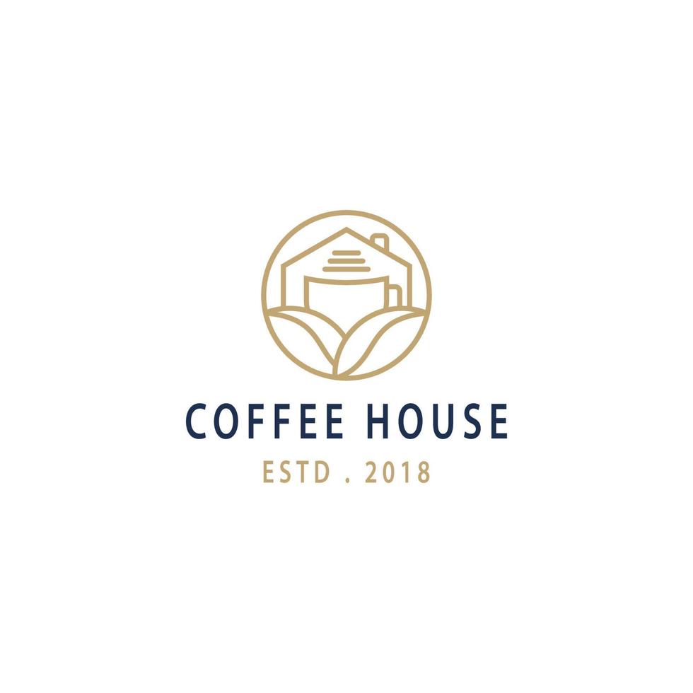 café maison Facile logo illustration. logo l'image de marque conception modèle café, restaurant. vecteur