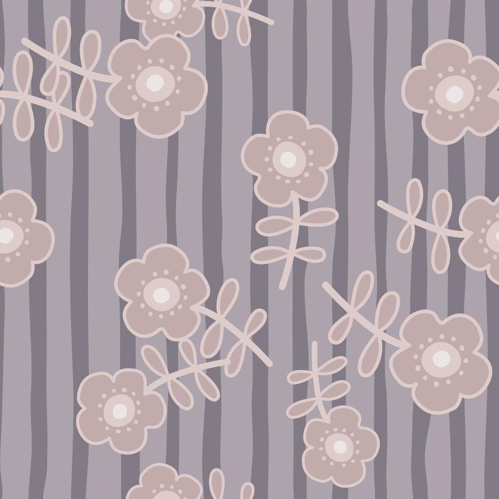 griffonnage stylisé fleurs sans couture modèle. décoratif naïve botanique fond d'écran. mignonne fleur Contexte. vecteur