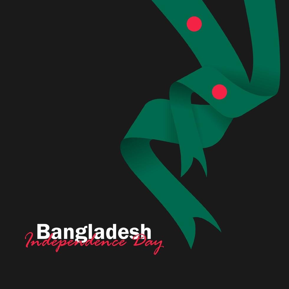 vecteur de la fête de l'indépendance avec des drapeaux du Bangladesh.