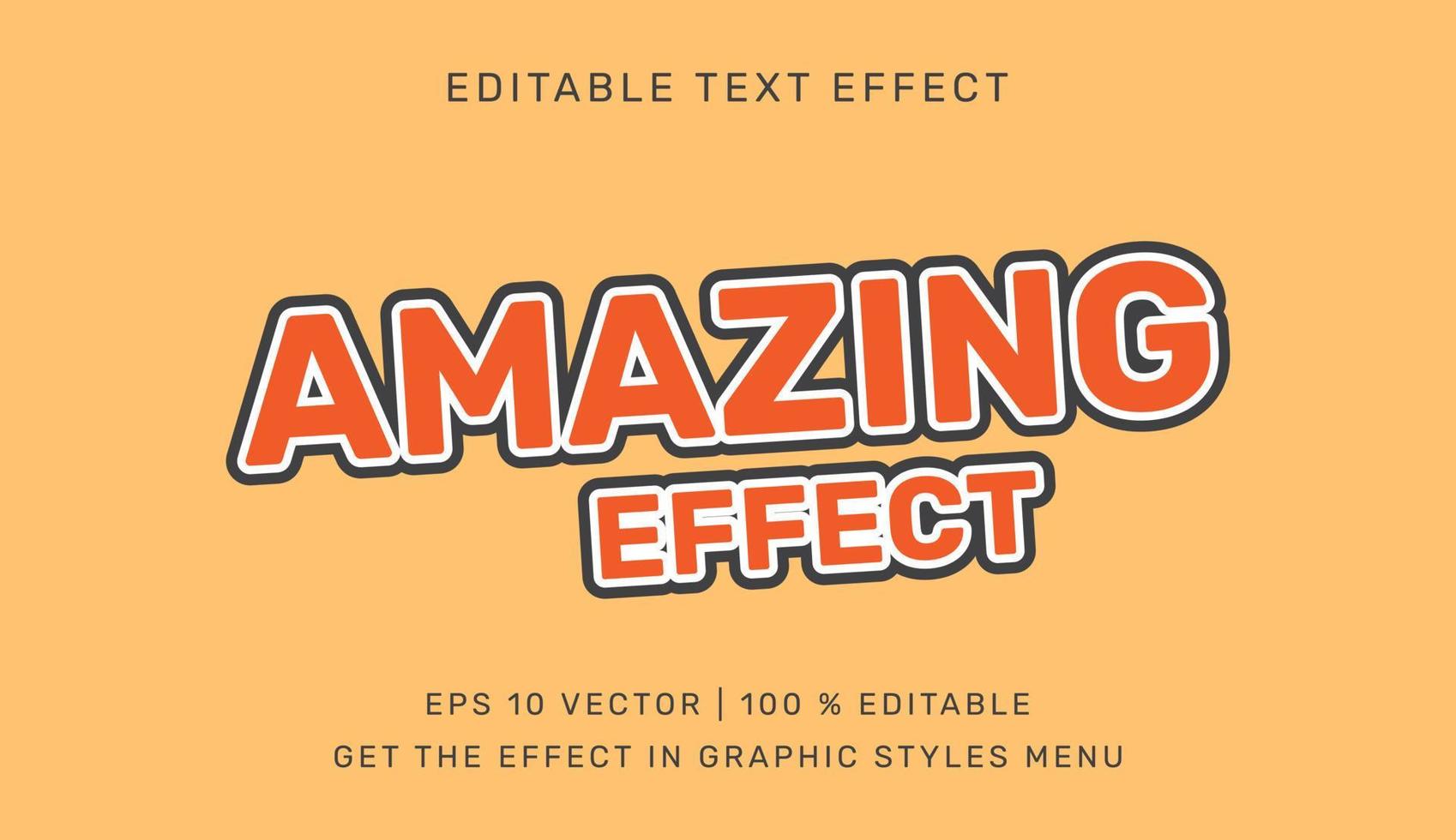 vecteur illustration de incroyable modifiable texte effet modèle