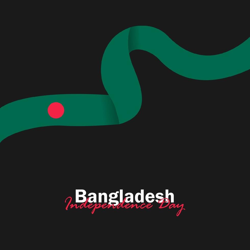 vecteur de la fête de l'indépendance avec des drapeaux du Bangladesh.