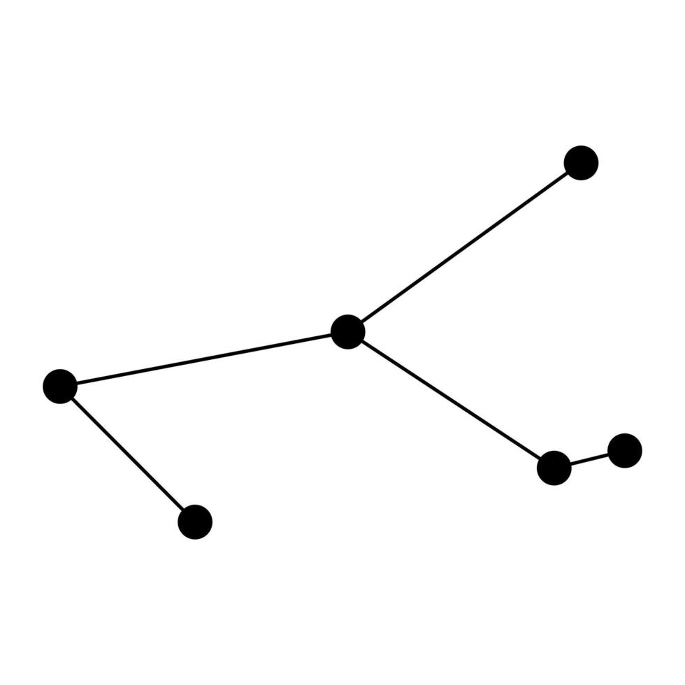 monocéros constellation carte. vecteur illustration.