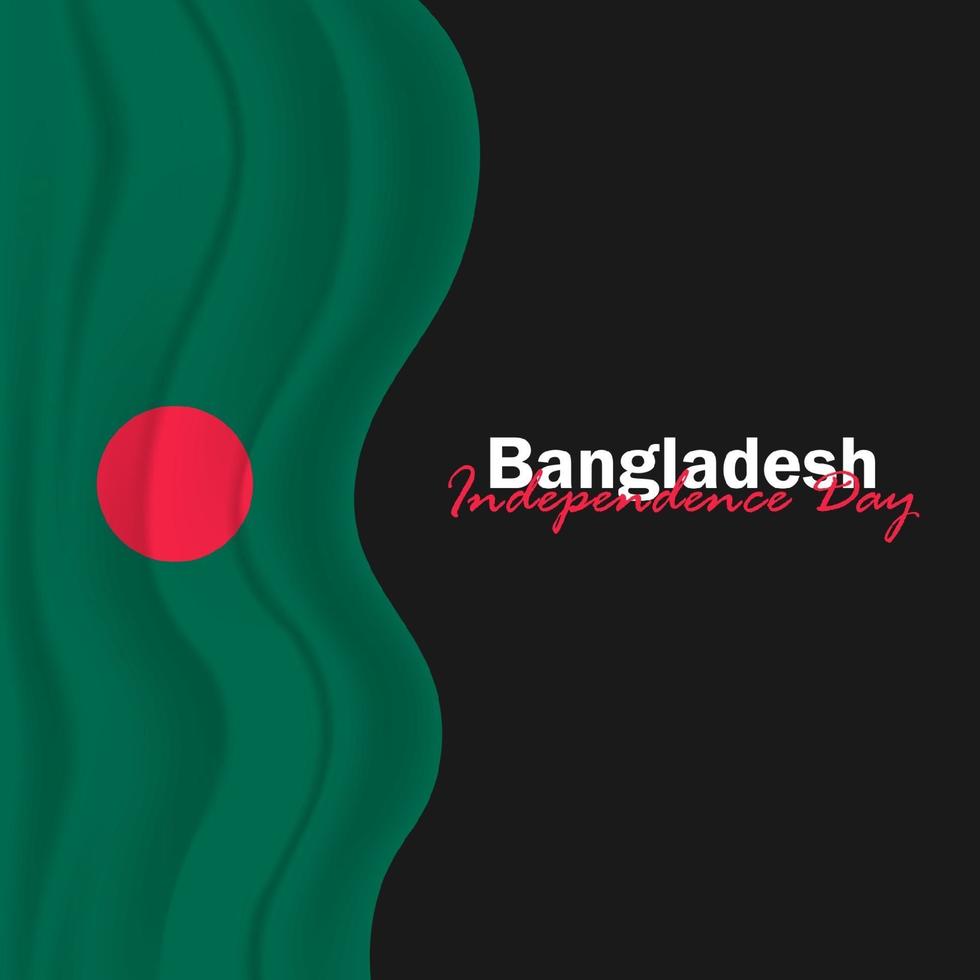vecteur de la fête de l'indépendance avec des drapeaux du Bangladesh.
