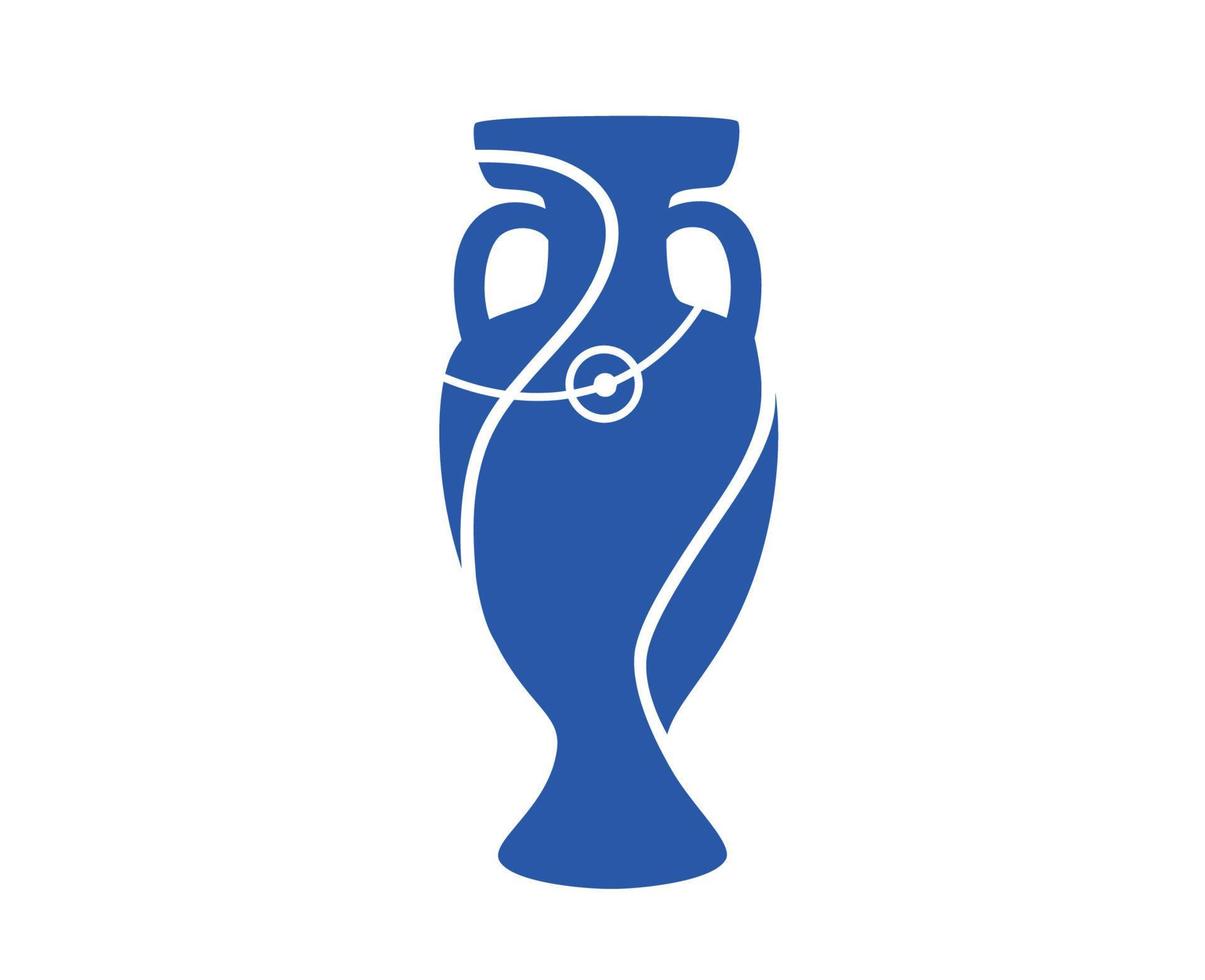 euro trophée bleu européen Football final conception illustration vecteur