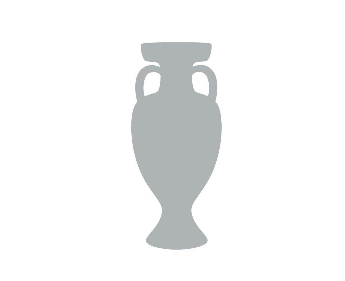 euro trophée logo symbole européen Football final conception vecteur illustration