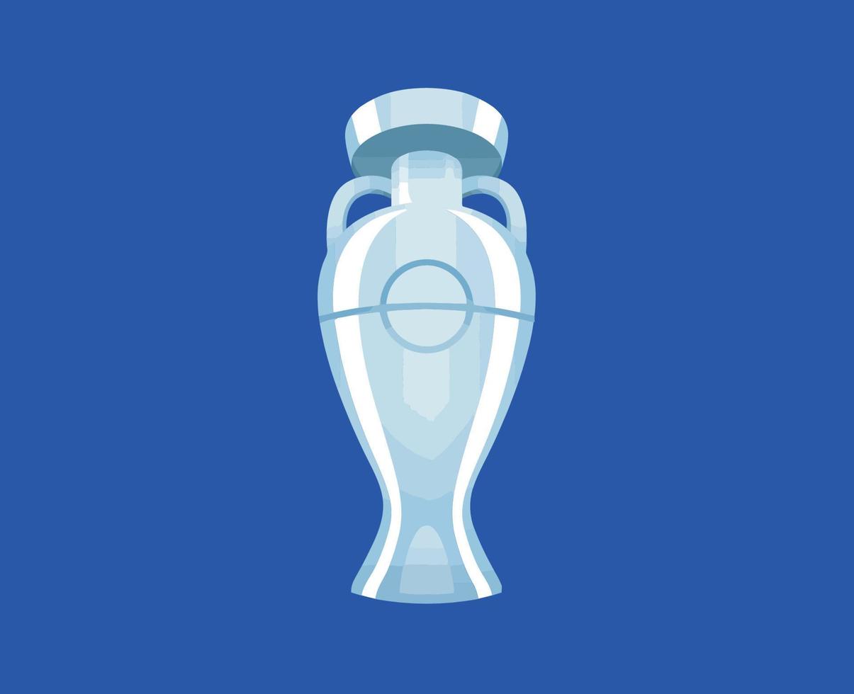 euro trophée européen Football final conception vecteur illustration avec bleu Contexte