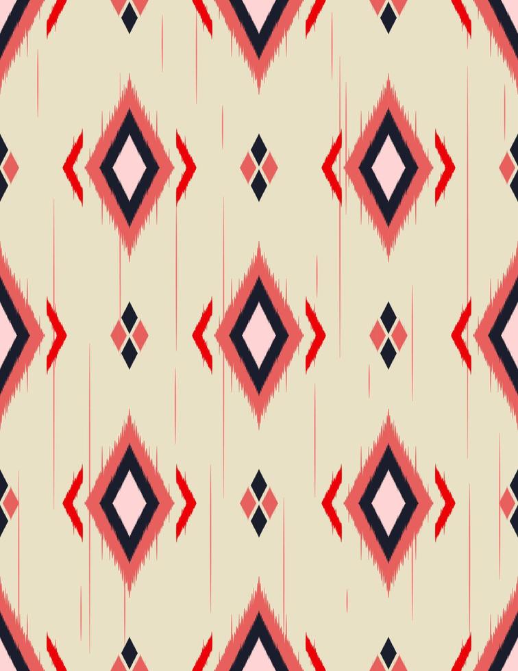 ikat ethnique chevron sans couture modèle. ethnique en tissu impression géométrique ikat modèle. diamant géométrique Contexte. vecteur