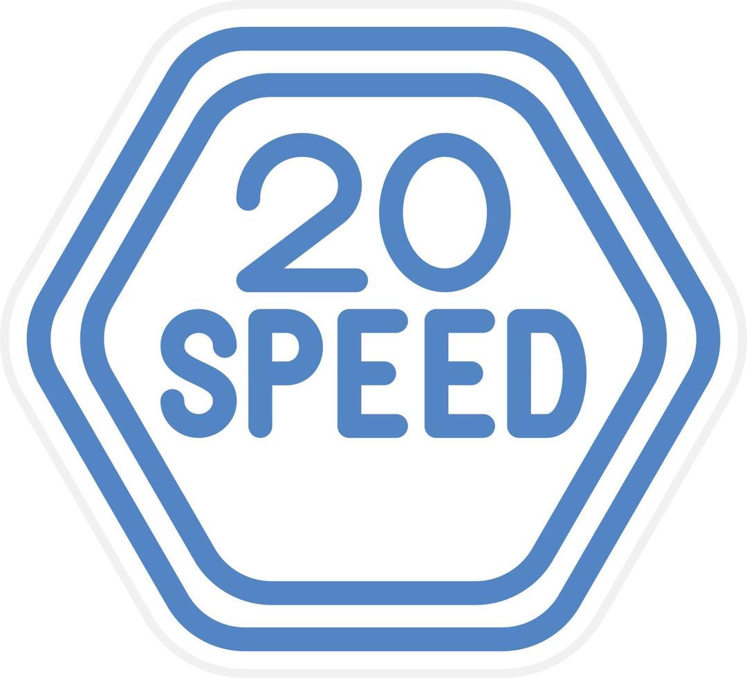 20 la vitesse limite vecteur icône style